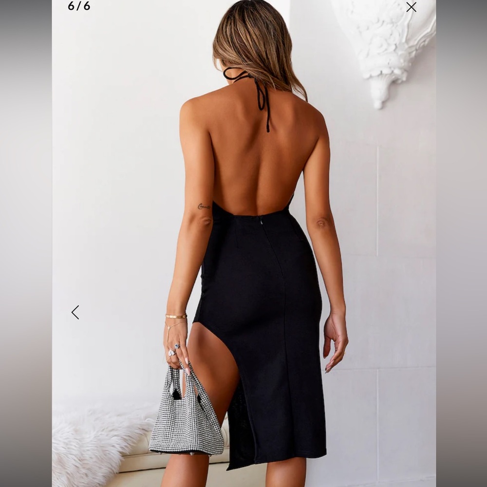 Hello Molly Black Halter Dress
